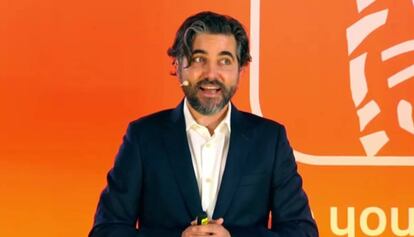 El consejero delegado de ING España & Portugal, Ignacio Juliá, durante la presentación de resultados de 2020. 