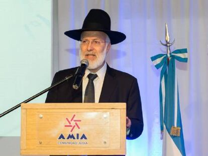 El gran rabino de la AMIA, Gabriel Davidovich, en una foto de archivo.