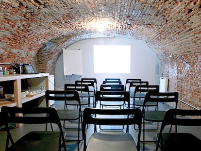 Sala de reuniones de un espacio de 'coworking'.