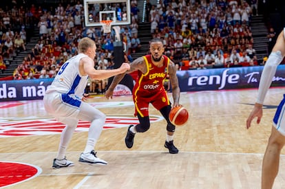 Lorenzo Brown, en el partido de España.