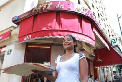 El Café Los Dos Molinos, en el barrio parisiense de Montmartre, donde se rodó 'Amélie'.