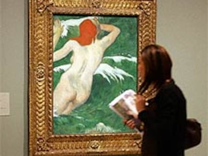 <i>En las olas</i> <i>(Ondina 1)</i> (1889), de Gauguin.