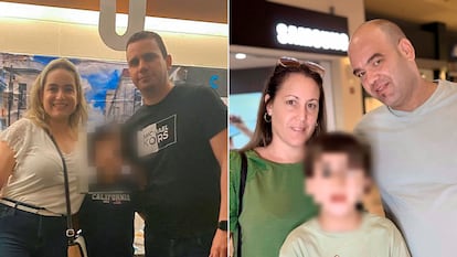 Las familias de las madres cubanas Betsy Segura y Irianna Gilimas.