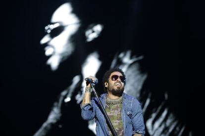 Lenny Kravitz, durante su actuación en el Hard Rock Rising.