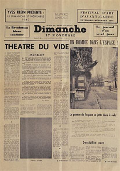 Portada de &#39;Dimanche&#39; (1960), de Yves Klein.