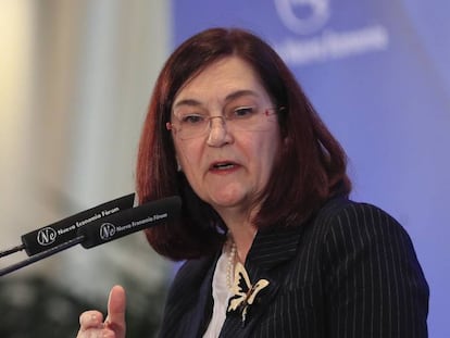 La presidenta de la Comisión Nacional de los Mercados y la Competencia (CNMC), Cani Fernández,