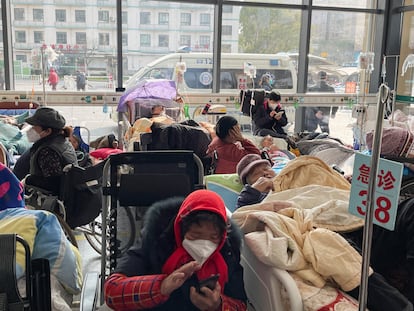 A Shanghai hospital full of coronavirus patients.