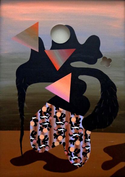 Fernanda Laguna, 'Ella está viva', acrílico sobre tela calada, 67 x 50 cm, 2013 en Nora Fisch de Buenos Aires.