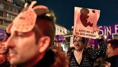 Manifestaci&oacute;n proaborto en Chile.