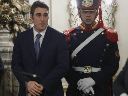 Javier Iguacel assume como ministro da Energia de Argentina, em 21 de junho de 2018 na Casa Rosada.