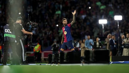 Inigo Martínez durante la celebración de LaLiga.
