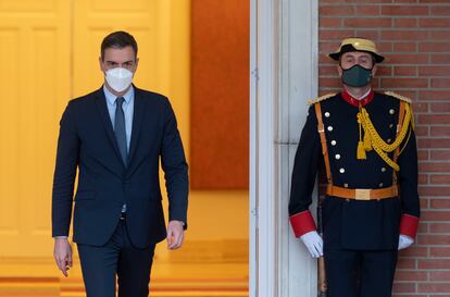 Pedro Sánchez, en el Palacio de la Moncloa, el pasado viernes.