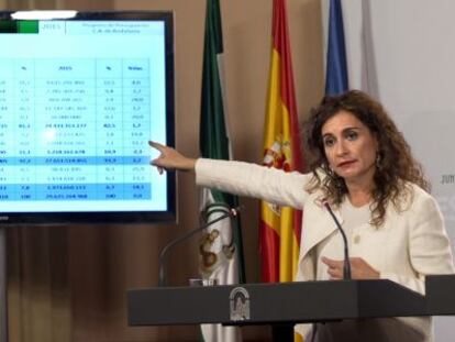 Mar&iacute;a Jes&uacute;s Montero, durante la presentaci&oacute;n de las cuentas para 2015.