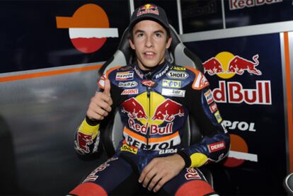 Marc Márquez, en el circuito de Alcañiz.