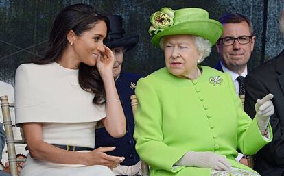 Isabel II y Meghan, duquesaa de Sussex.