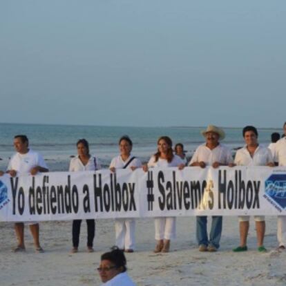 Protesta por la edificación en la isla