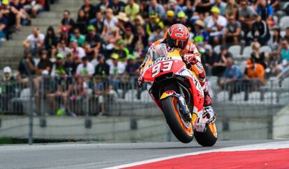 Marc Márquez en el circuito de Austria.
