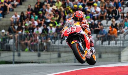 Marc M&aacute;rquez en el circuito de Austria. 