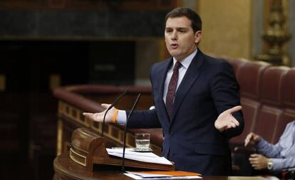 El líder de Ciudadanos Albert Rivera, en el Congreso.