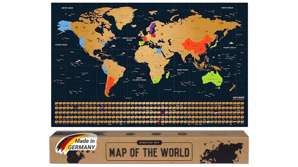 Mapamundi para rascar.