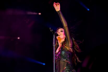 Malú en un concierto.