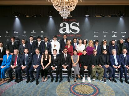 Foto de familia durante la gala de los Premios AS, a lo mejor del deporte español en el año.