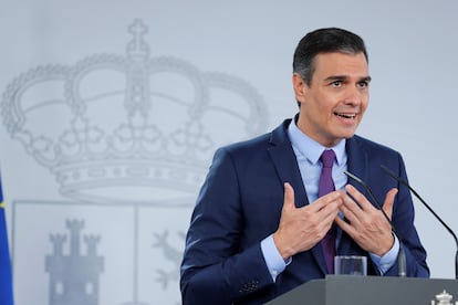 Pedro Sánchez, el martes, en la rueda de prensa tras el Consejo de Ministros.