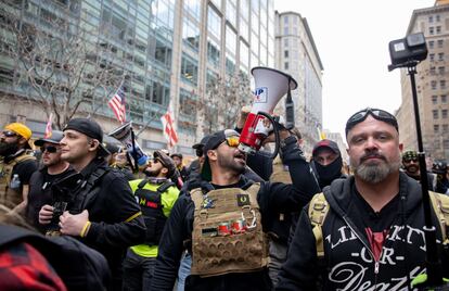 Una manifestación de la agrupación ultra 'Proud Boys', el pasado 12 de diciembre en Washington, EE UU.