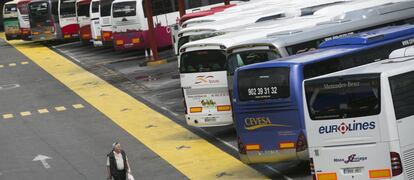 Estaci&oacute;n Sur de Madrid, una terminal de autobuses interregionales y de largo recorrido.