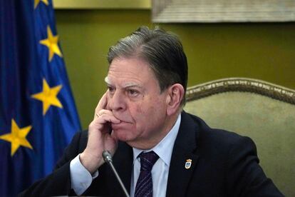 El alcalde de Oviedo, Alfredo Canteli (PP), durante un pleno municipal en diciembre del año pasado.