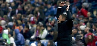 Simeone celebra el segundo gol ante el Madrid.