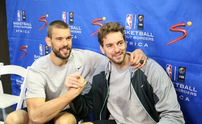 Los hermanos Marc y Pau Gasol.