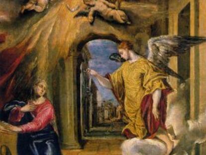Fragmento de 'La Anunciación' de El Greco, una de las obras en litigio-