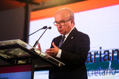 El secretario general de la Organización de Estados Iberoamericanos (OEI), Mariano Jabonero, durante su participación en el foro, el 30 de septiembre de 2022.