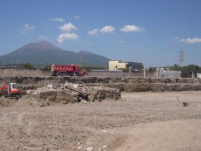 El terreno de 8.000 metros cuadrados cercano a Pompeya que albergaba las valiosas ruinas destruidas en una foto de 2009.