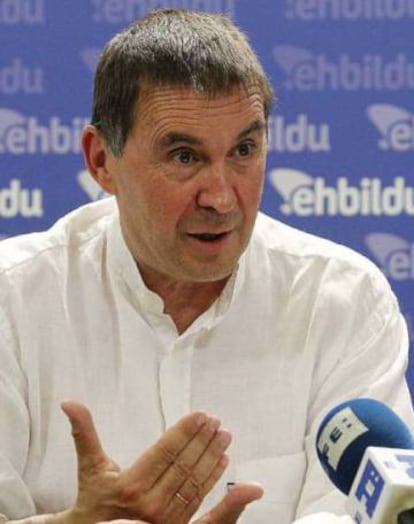 Arnaldo Otegi, leader of the Basque far-left EH Bildu group.