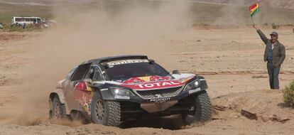 Carlos Sainz, durante la octava etapa entre Uyuni y Tupiza.