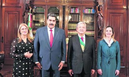Los mandatarios de Venezuela, Nicolás Maduro, y de México, Andrés Manuel López Obrador.