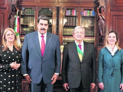 Los mandatarios de Venezuela, Nicolás Maduro, y de México, Andrés Manuel López Obrador.