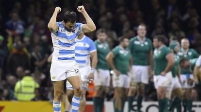 Juan Martín Hernández en el partido frente a Irlanda.