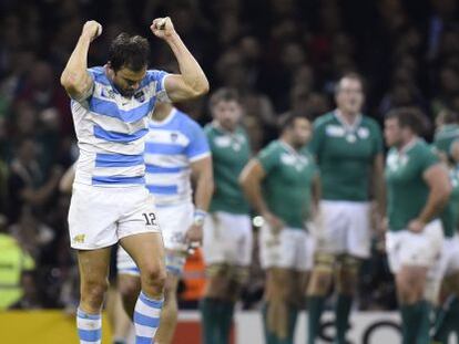 Juan Martín Hernández en el partido frente a Irlanda.