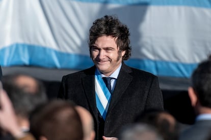 Javier Milei en Rosario (Argentina), el 20 de junio.