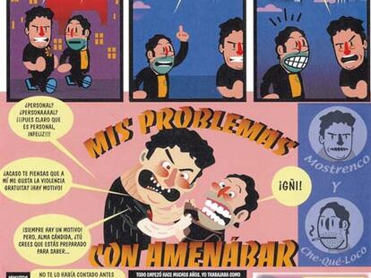 <b>Reproducción de una página del cómic <i>Mis problemas con Amenábar</i>, cuyo guionista es Jordi Costa</b>
