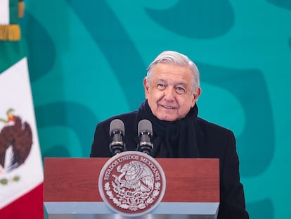 El presidente de México, Andrés Manuel López Obrador, durante una conferencia en Hermosillo, este viernes.