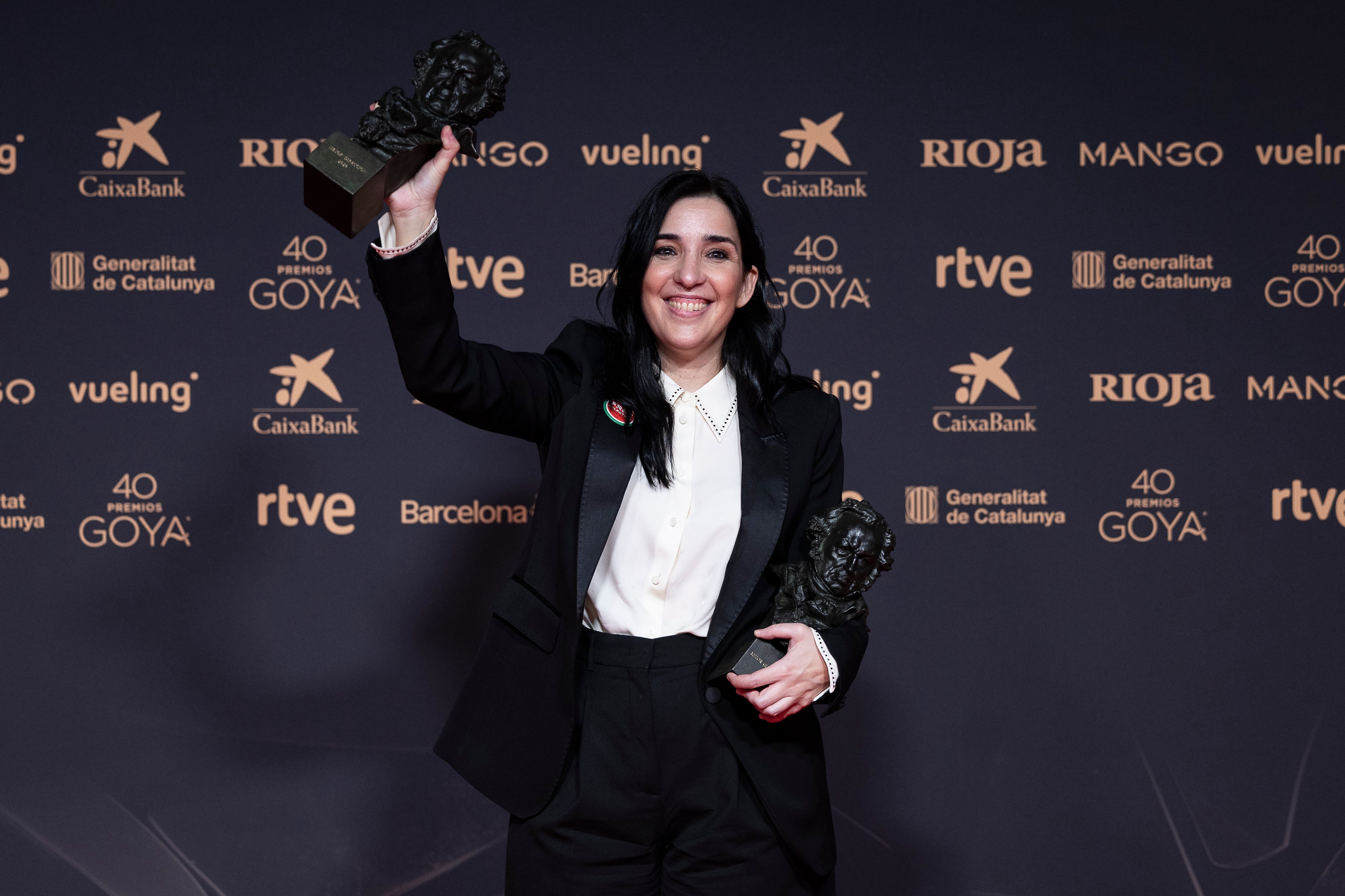 Alauda Ruiz de Azúa, después de la ceremonia de los Goya el sábado pasado.