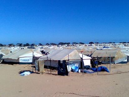 El campo de refugiados de Shousa, en T&uacute;nez, que alberga a los &uacute;ltimos refugiados de Libia. 