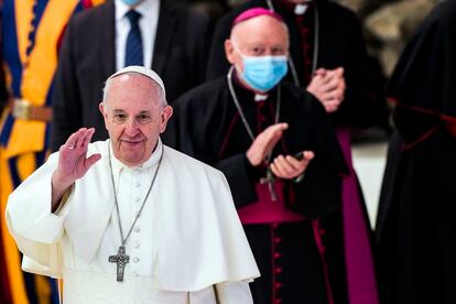 O papa Francisco em uma audiência no Vaticano nesta quarta-feira.