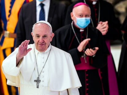 O papa Francisco em uma audiência no Vaticano nesta quarta-feira.