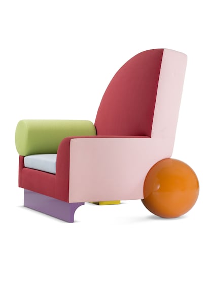 Sillón "Bel-Air", del diseñador Peter Shire, 1982.
