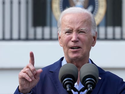 El presidente de Estados Unidos, Joe Biden, este martes durante un acto en la Casa Blanca.